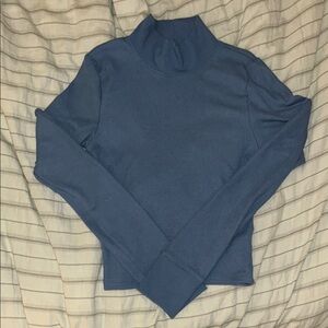 American Eagle Mock Neck Thermal Crop Top
